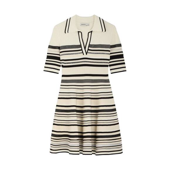 Simkhai Dessie Mini Dress in Black Stripe L - Picture 4 of 4
